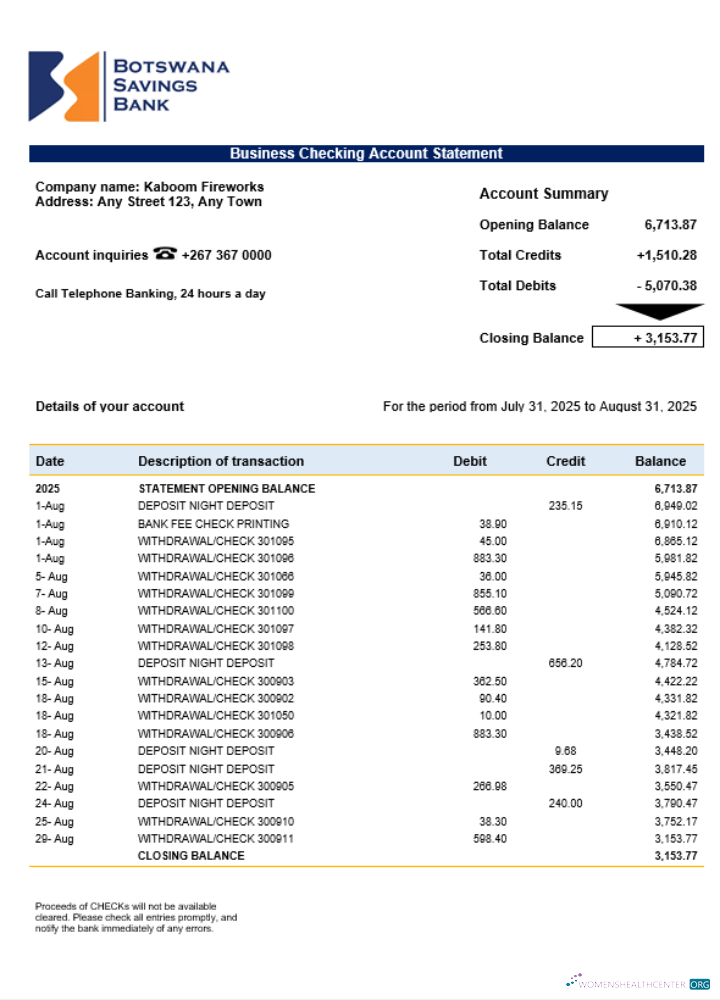 Download Savings Bank enterprise statement Word and PDF format Photoshop template